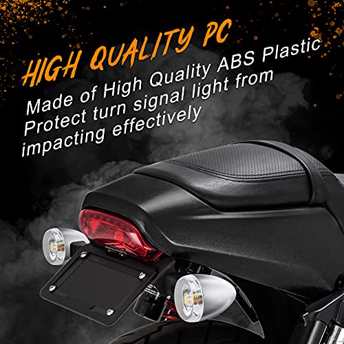 Cubierta transparente para lente de señal de giro, lentes de 2 pulgadas para señales de giro de bala compatibles con Harley Street Glide Road Glide Sportster Softail Iron 883 Road King, paquete de 4