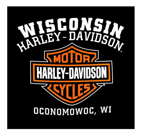 Harley-Davidson Men's Custom Iconic Long Sleeve Crew-Neck Shirt - Black (L)