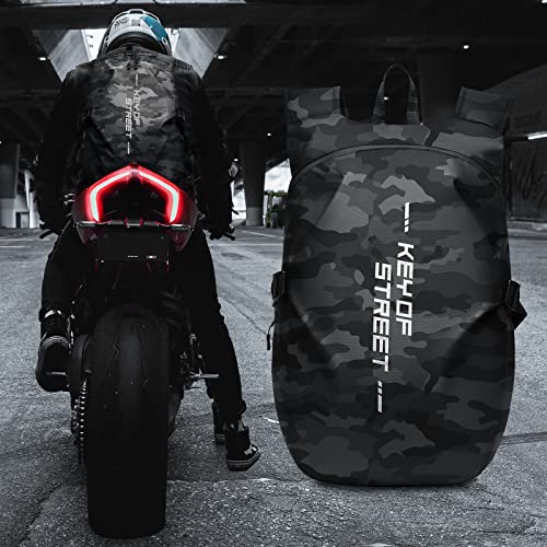 Mochila de motocicleta, mochila impermeable para hombre