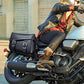 Alforjas para motocicleta, 30 L de gran capacidad, bolsas de sillín para motocicletas, bolsa de equipaje de motocicleta de piel sintética para Sportster Softail Dyna