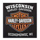 Harley-Davidson Men's Orange Bar & Shield Black T-Shirt 30290591 (S)