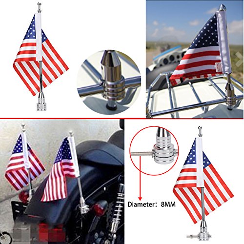 Motorcycle Flagpole Mount and American Flag - 6 x 9 Premium Double S –  HARLEY PARAGUAY