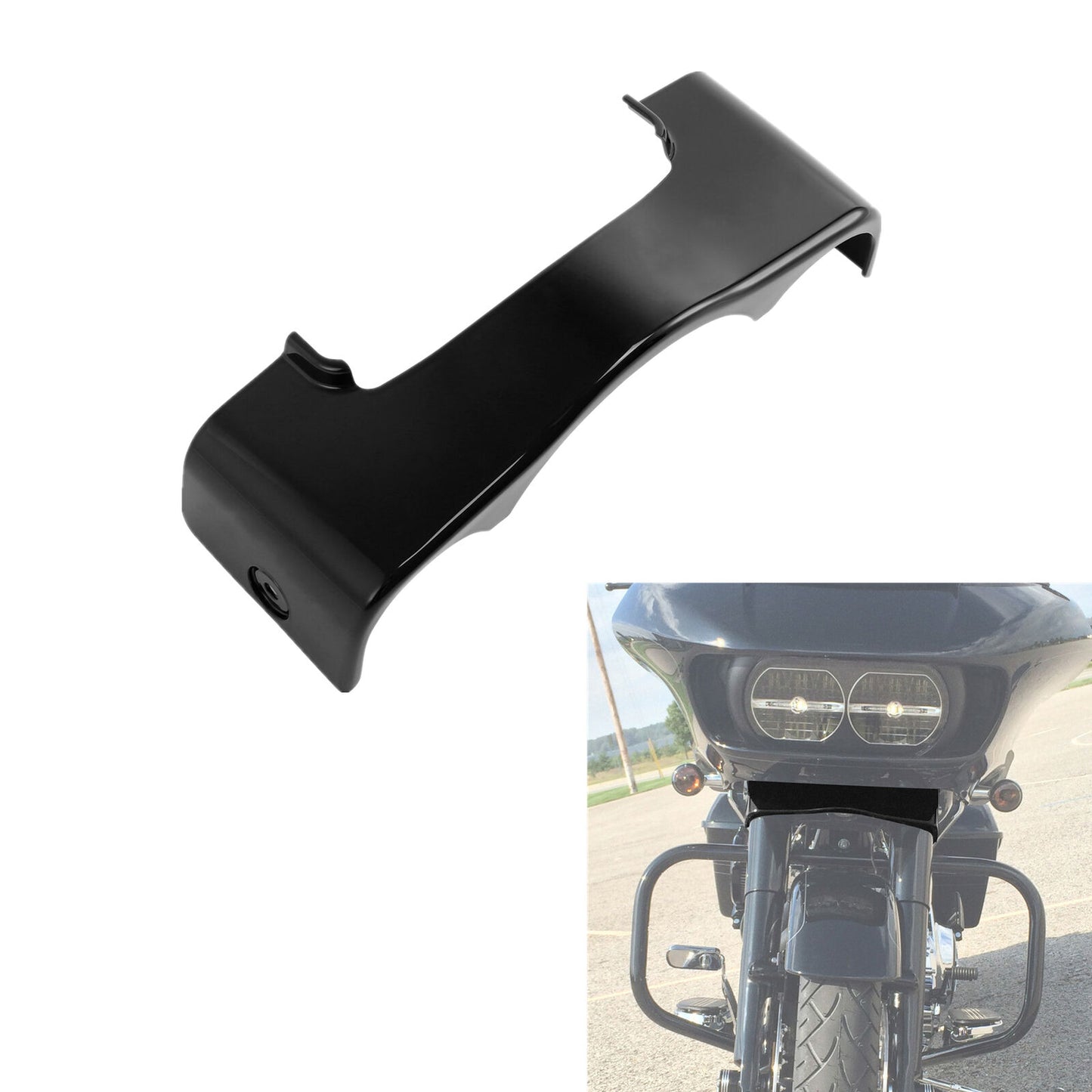 Falda de carenado exterior negra para Harley Road Glide 2015-2023 2022 2021 2020 19