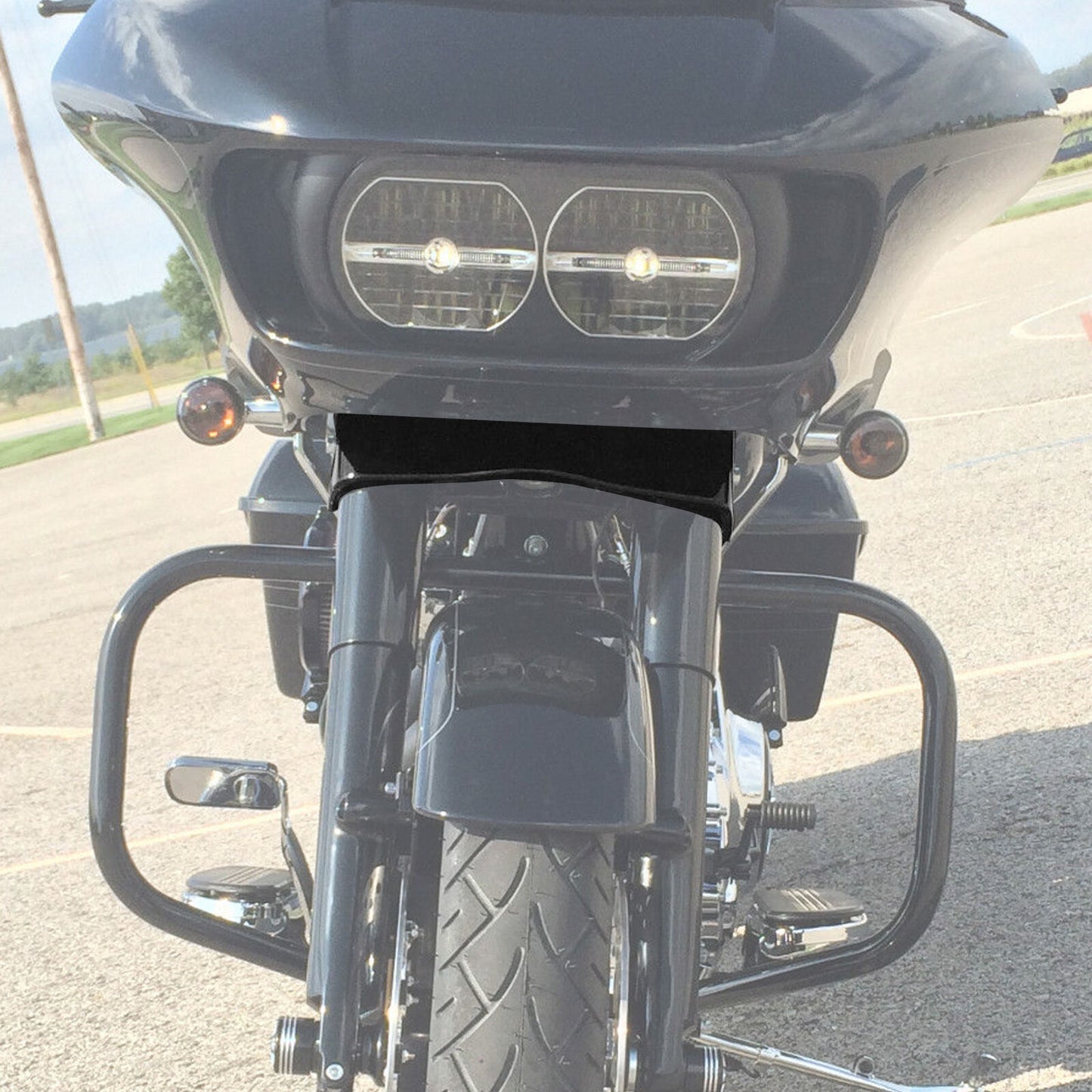 Falda de carenado exterior negra para Harley Road Glide 2015-2023 2022 2021 2020 19
