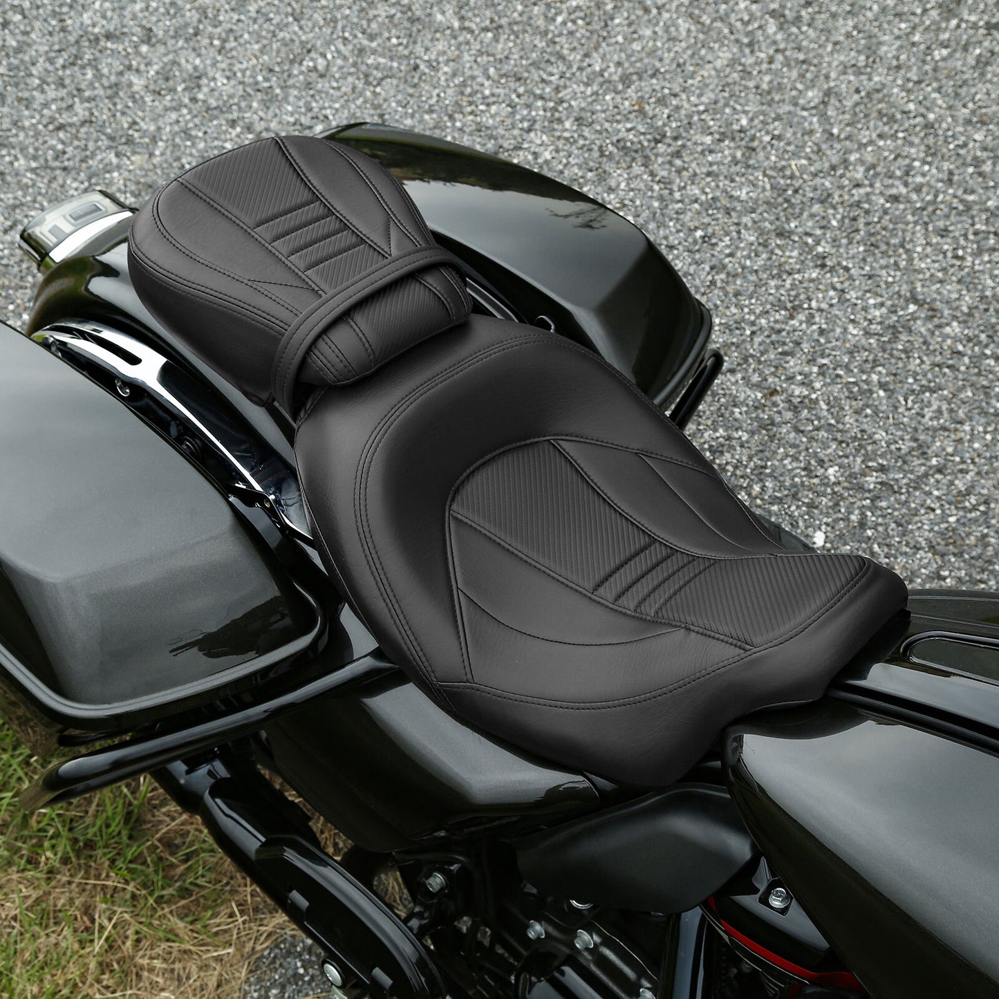 Juego de asiento de conductor y pasajero apto para Harley Touring Road Glide especial 2015-2023