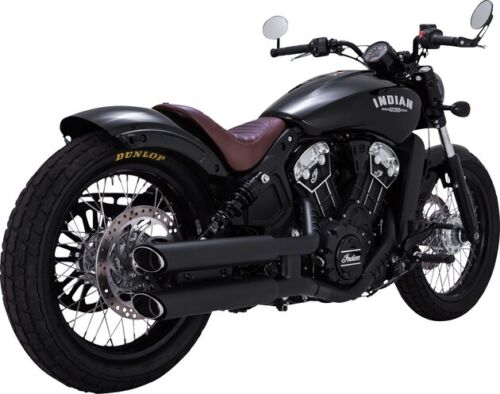 Vance & Hines PCX Twin Slash Dual Slip-On Silenciadores Negro #48323 Indian Scout
