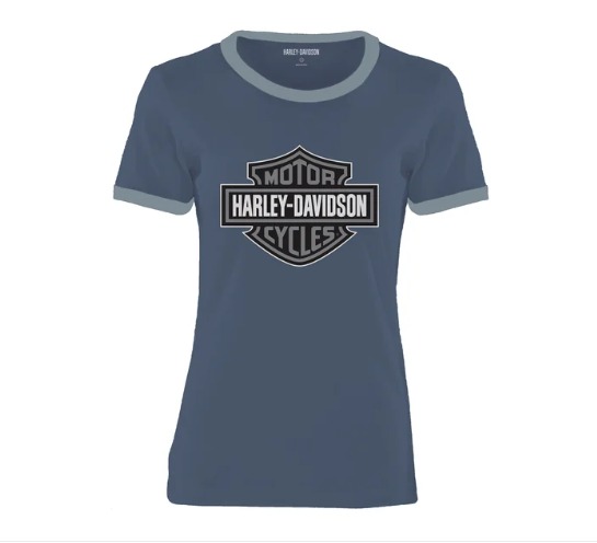 Women's Essential Bar & Shield Ringer Tee