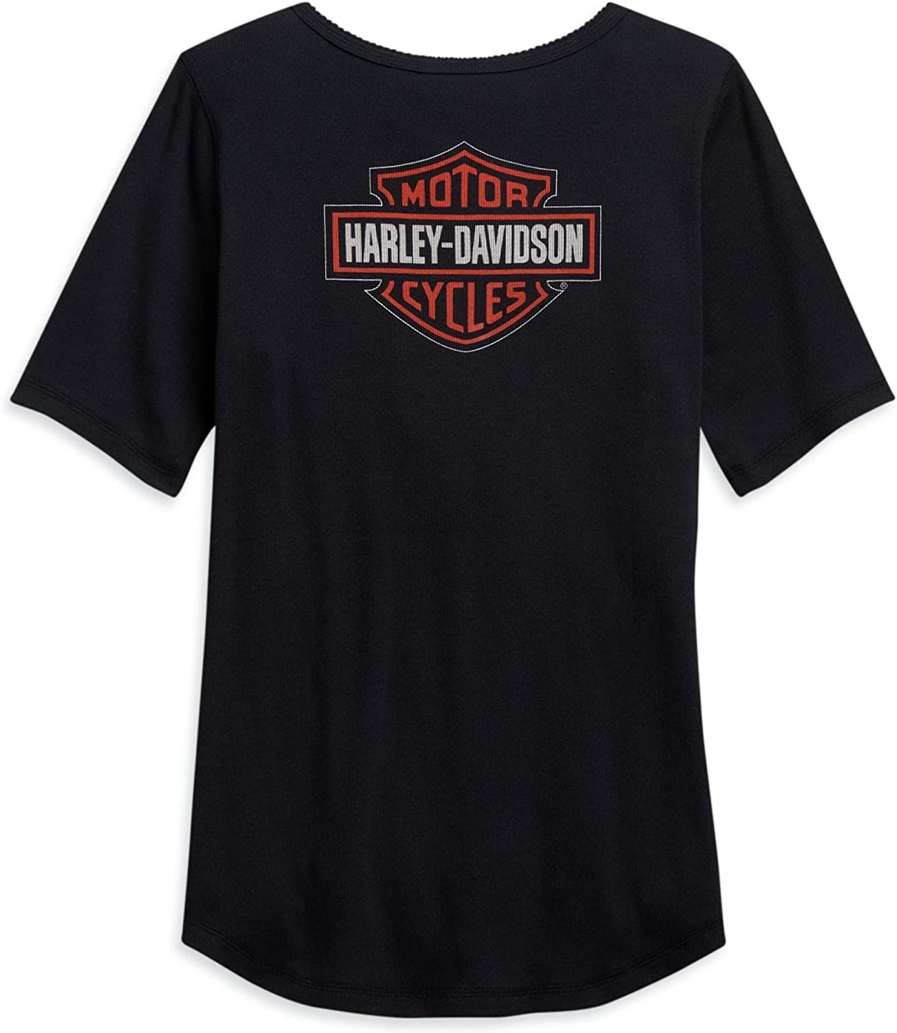Harley-Davidson Camiseta Henley con logotipo para mujer