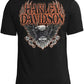 Harley-Davidson Eagle Piston - Camiseta de algodón de manga corta con cuello redondo para hombre