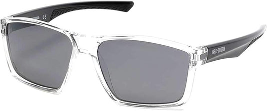 Harley-Davidson Gafas de sol cuadradas modernas para hombre, transparentes