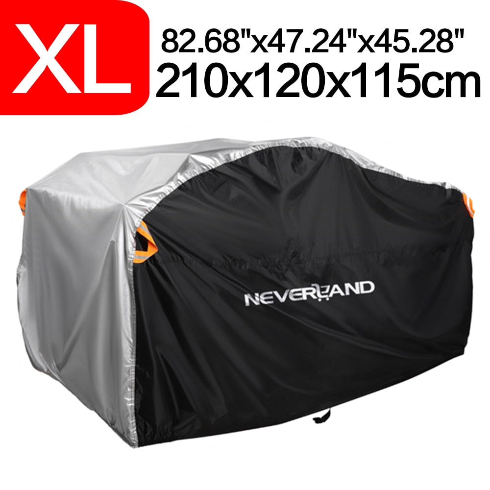 Quad Bike ATV Cover Universal 190T Waterproof Motorcycle Vehicle Scooter Kart Motorbike Covers M L XL XXL XXXL Black Silver