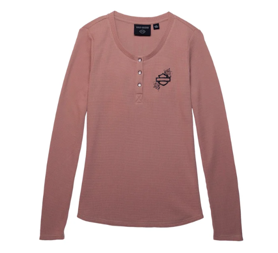 Women's Fireside Roses Thermal Henley