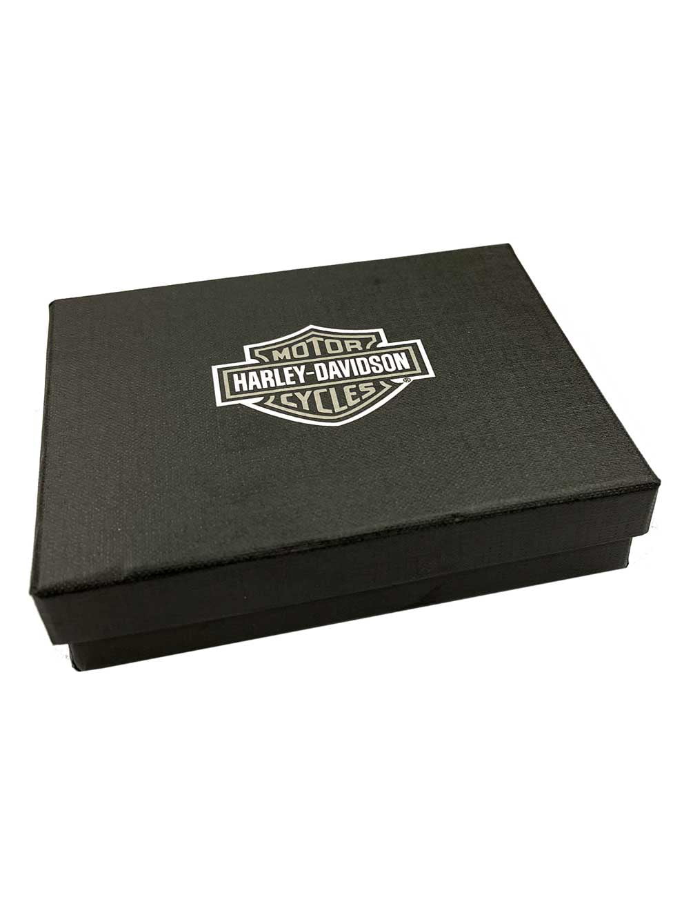 Harley-Davidson Men's Classic H-D Leather Billfold Wallet Set de regalo en caja - Negro, Harley Davidson