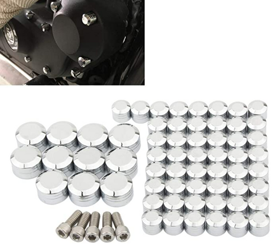 Kit de tapas de pernos de cabeza del motor de aluminio para Twin Cam Softail 2007-2017 Breakout FXSB CVO Deluxe Fat Boy S Chrome