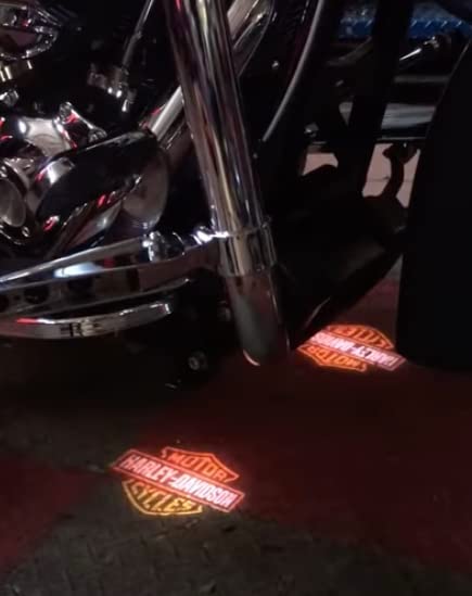 2 x 5ª generación de puerta de automóvil para motocicleta, proyector láser de sombra con logotipo de luz LED para Harley Davidson